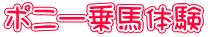 ポニー乗馬体験