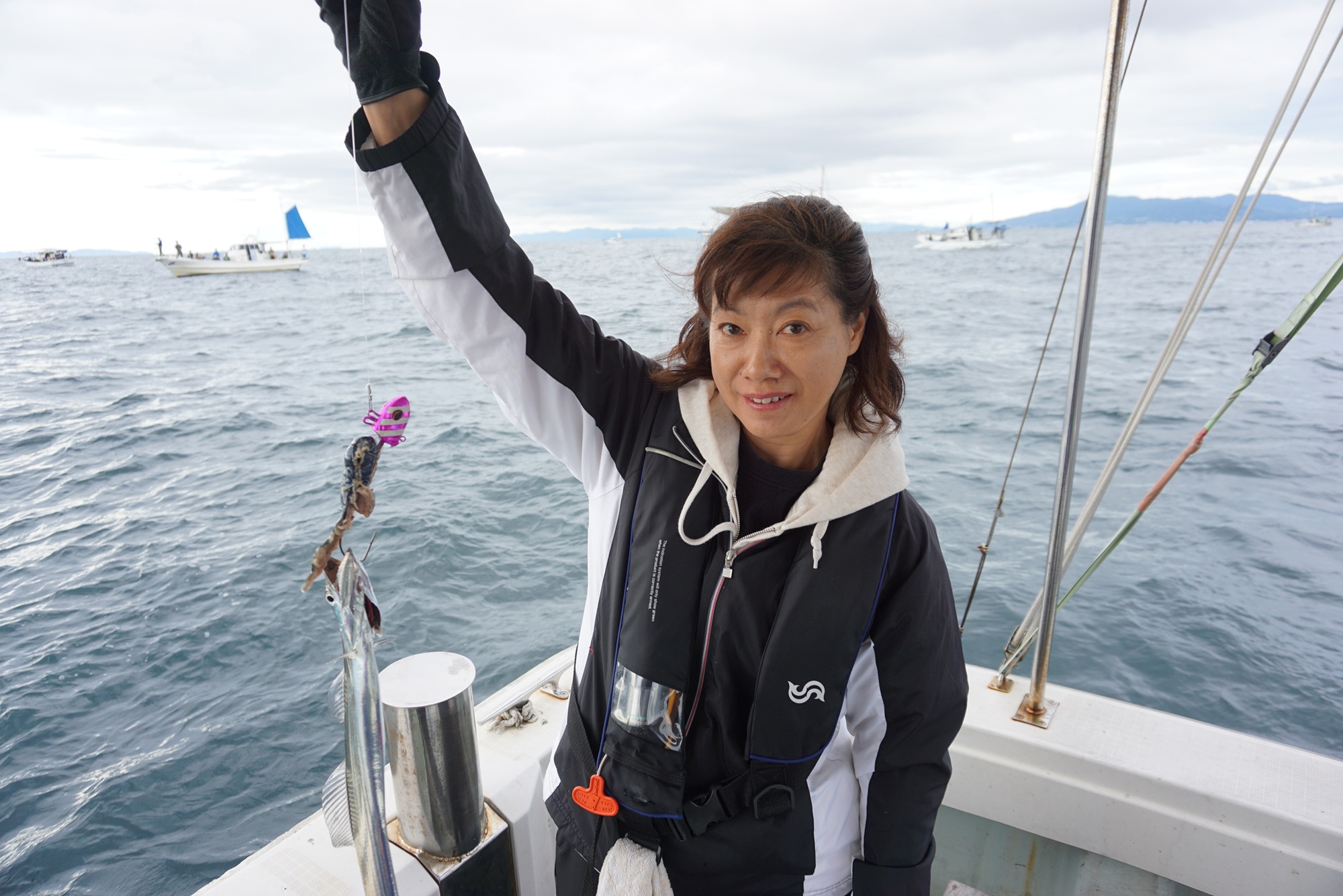 神戸沖タチウオ釣り